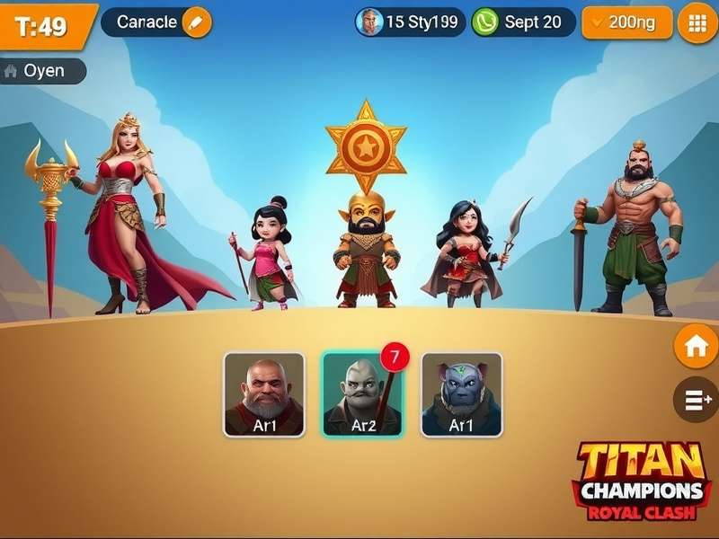 Titan Champions Royal Clash showing different Titan characters